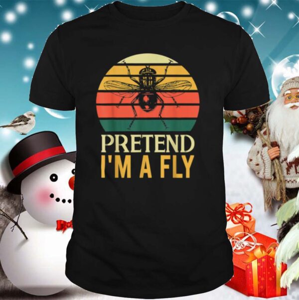 Pretend Im a Fly Lazy Halloween Vintage Retro shirt