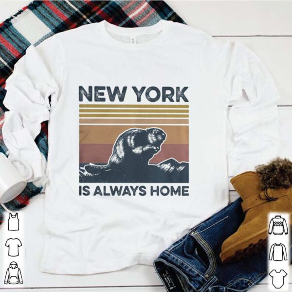 Raccoon new york is always home vintage retro shirt