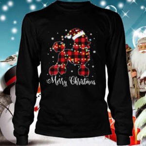 Red Plaid Buffalo Poodle Merry Christmas Pajamas