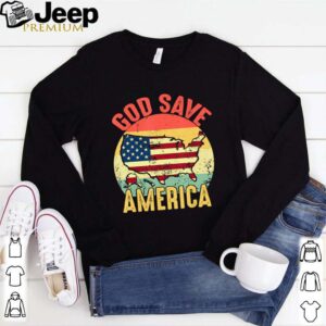 Retro Vintage God Save America US Flag Patriotic American shirt