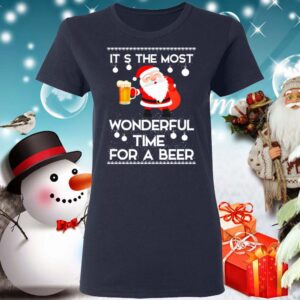 Santa Its The Most Wonderful Time Tor A Beer Shirt 4