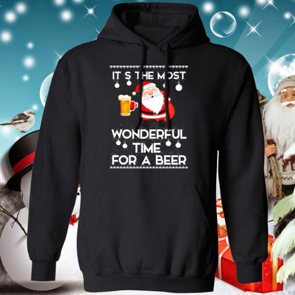 Santa Its The Most Wonderful Time Tor A Beer Shirt 5