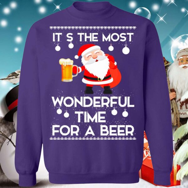 Santa Its The Most Wonderful Time Tor A Beer Shirts 6