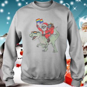 Santa Riding Saurus shirt 3 Shirt, hoodie, sweater, long sleeve and tank top