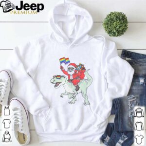 Santa Riding Saurus shirt