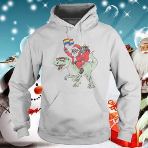Santa Riding Saurus shirt 5 Shirt, hoodie, sweater, long sleeve and tank top