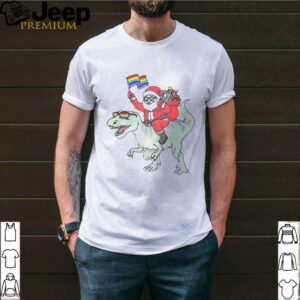 Santa Riding Saurus shirt