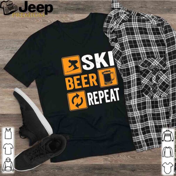 Ski Beer Repeat Downhill Skiing Shirt