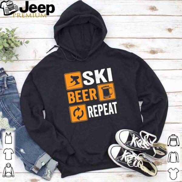 Ski Beer Repeat Downhill Skiing Shirt