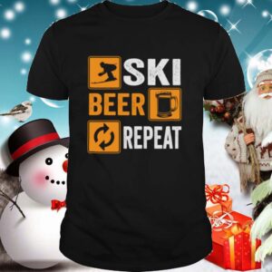 Ski Beer Repeat Downhill Skiing shirt 2 1