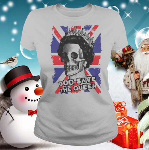 Skull god save the Queen American flag hoodie, sweater, longsleeve, shirt v-neck, t-shirt 2