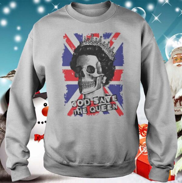 Skull god save the Queen American flag hoodie, sweater, longsleeve, shirt v-neck, t-shirt 3