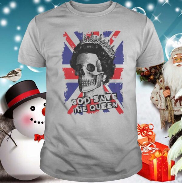 Skull god save the Queen American flag hoodie, sweater, longsleeve, shirt v-neck, t-shirt