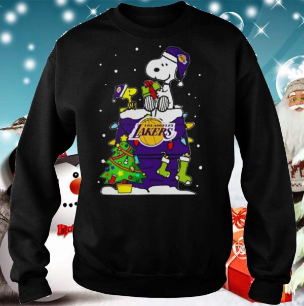 Snoopy Lakers Ugly Christmas hoodie, sweater, longsleeve, shirt v-neck, t-shirt