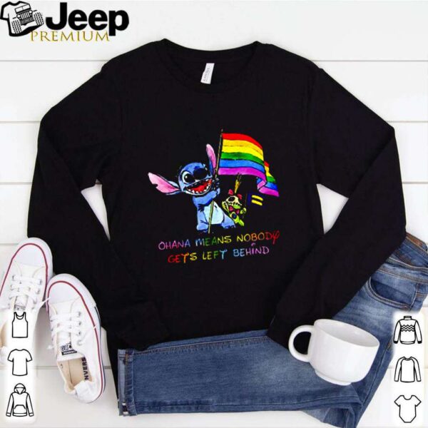 Stitch LGBT Ohana means nobody is left behind on an shirt