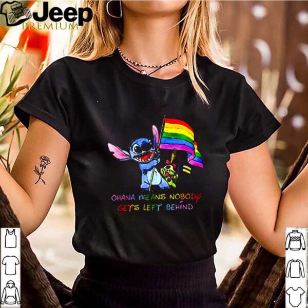 Stitch LGBT Ohana means nobody is left behind on an shirt