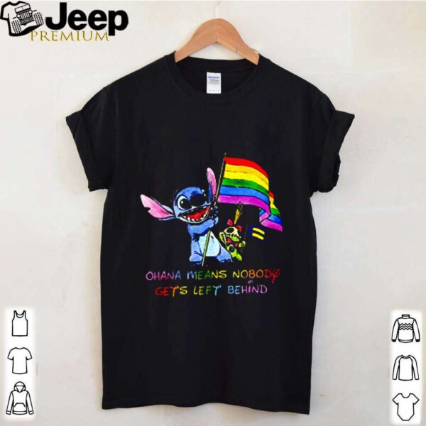 Stitch LGBT Ohana means nobody is left behind on an shirt