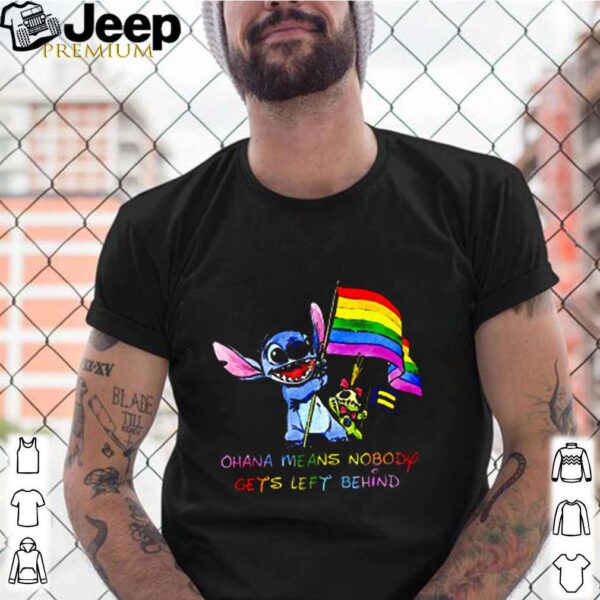Stitch LGBT Ohana means nobody is left behind on an shirt