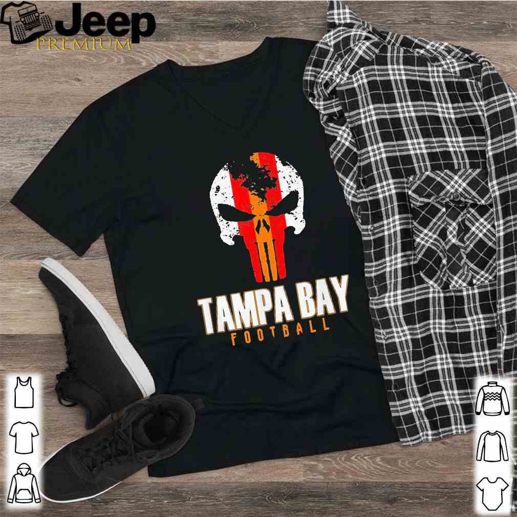 Tampa Bay Varsity Style Retro Football Skull Shirt 2