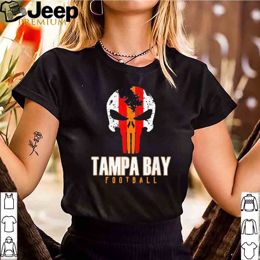 Tampa Bay Varsity Style Retro Football Skull Shirt 3