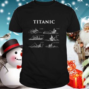 Titanic Sinking Gift Poster Vintage Memorabilia Movie tshirt