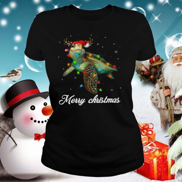 Turtle Light Merry Christmas shirt
