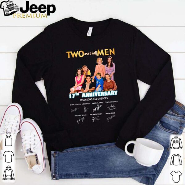 Two and a Half Men 17th anniversary characters signature shirt