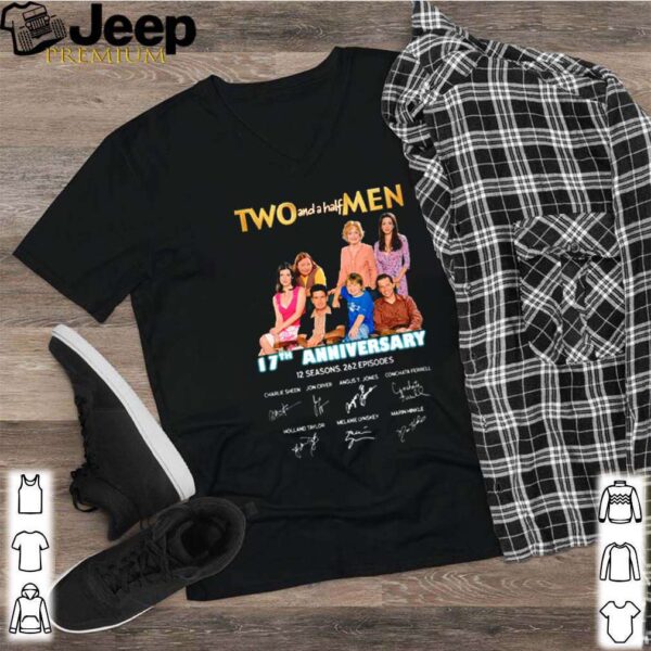 Two and a Half Men 17th anniversary characters signature shirt