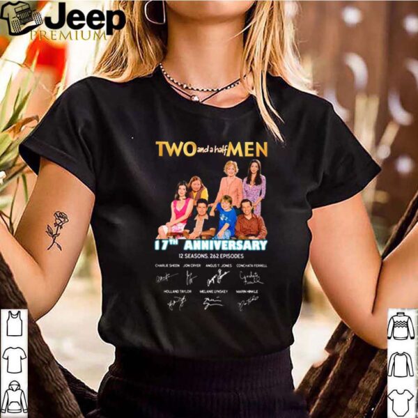 Two and a Half Men 17th anniversary characters signature shirt