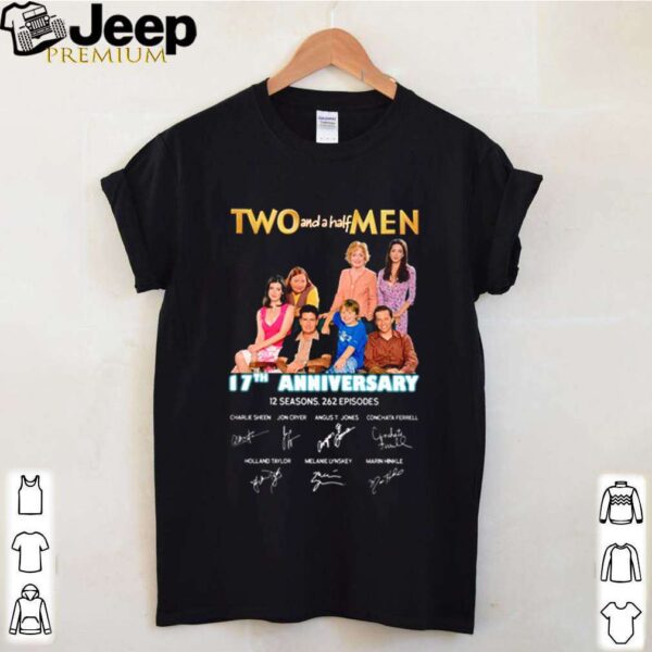 Two and a Half Men 17th anniversary characters signature shirt