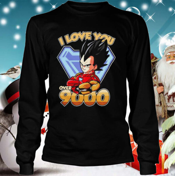 Vegeta Dragon Ball I love you over 9000 hoodie, sweater, longsleeve, shirt v-neck, t-shirt