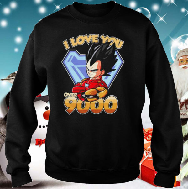 Vegeta Dragon Ball I love you over 9000 hoodie, sweater, longsleeve, shirt v-neck, t-shirt