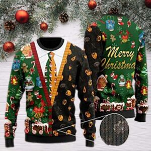 engineer merry christmas full printing ugly sweater