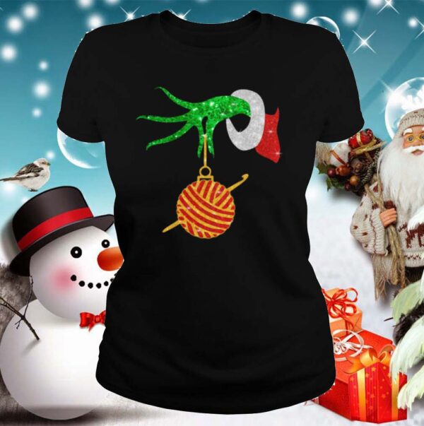 Hand santa wool roll xmas shirt