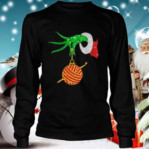 Hand santa wool roll xmas shirt