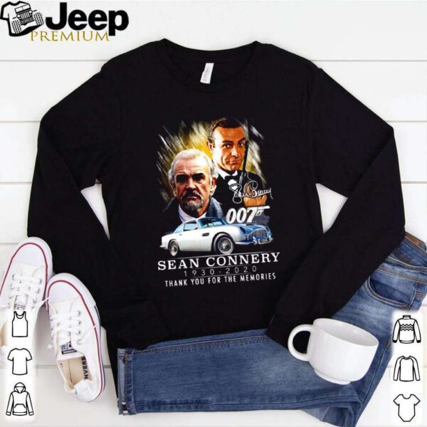 007 Sean Connery 1930 2020 thank you for the memories signature hoodie, sweater, longsleeve, shirt v-neck, t-shirt