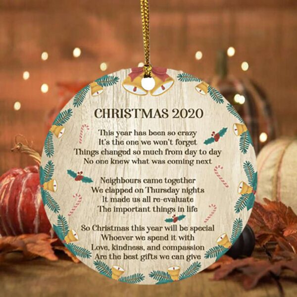 2020 Christmas Lockdown Quarantined Ornament – Pandemics Holiday Gift -Family Ornament 2020