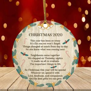 2020 Christmas Lockdown Quarantined Ornament – Pandemics Holiday Gift -Family Ornament 2020