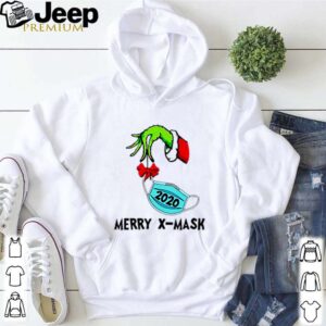 2020 Grinch holding face mask Merry X-Mask shirt