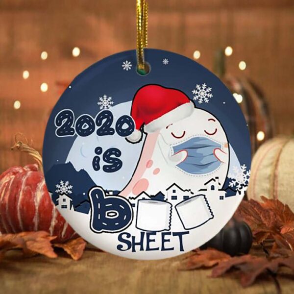 2020 Is Boo Sheet Funny Decorative Christmas Holiday Ornament