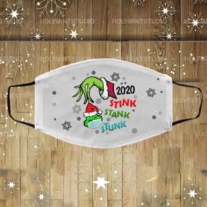 2020 Stink Stank Stunk Grnch Green Hand Funny Quarantine Christmas Washable Reusable Cloth Face Mask Cover