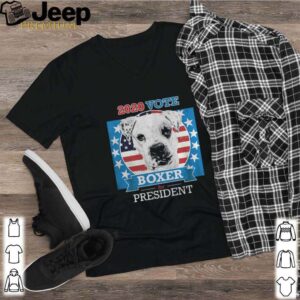 2020 Vote Boxer For President Dog American Flag shirt