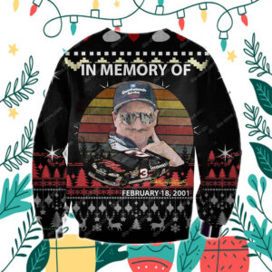 3d All Over Print Dale Earnhardt Ugly Christmas Sweater 4