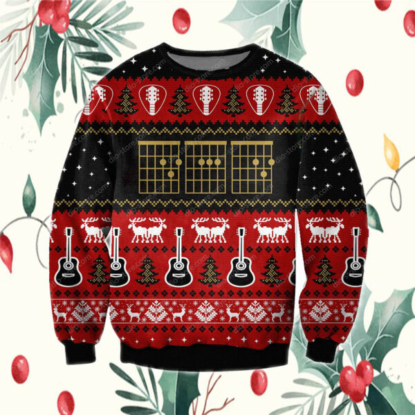 3D Print Knitting Pattern Guitar Ugly Christmas Sweater