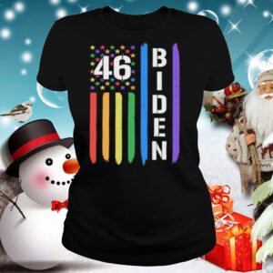 46 Biden American Flag LGBT Gay Pride Rainbow shirt