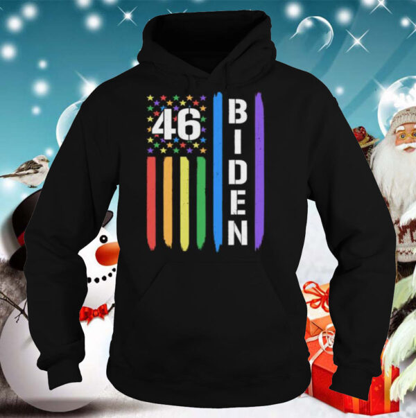 46 Biden American Flag LGBT Gay Pride Rainbow shirt