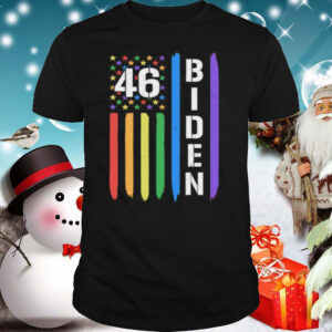 46 Biden American Flag LGBT Gay Pride Rainbow shirt
