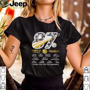 87 Steelers Years Of 1933 2020 Thank You For The Memories Signature shirt