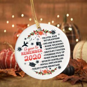 A Year To Remember 2020 Decorative Christmas Circle Ornament