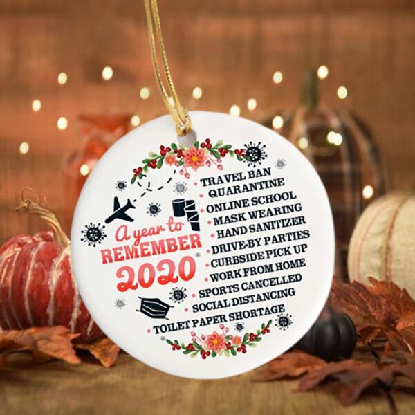 A Year To Remember 2020 Decorative Christmas Circle Ornament